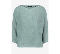 Strickpullover ZERO "Damen mit Fledermausärmeln", Damen, Gr. S, silber blau, Strick, Obermaterial: 65% Polyacryl, 35% Polyamid, lässig geschnitten hüftlang, U-Boot-Ausschnitt, Pullover Strickpullover,