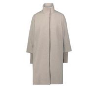 zero - Mantel in Wolloptik mit Stehkragen beige/grau - Gr. - 34