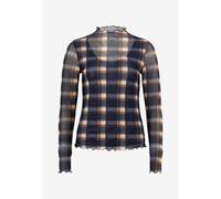 zero - Mesh Langarmshirt mit Druck dark bluebeige - Gr. - 42