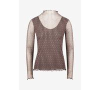 zero - Mesh-Shirt mit grafischem Print creambrown - Gr. - 40