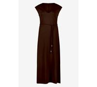 zero - Midikleid mit Bindegürtel braun - Gr. - 40
