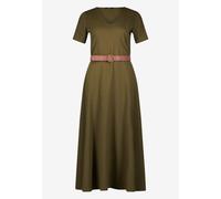 zero - Midikleid mit Gürtel dark olive - Gr. - 44