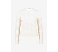 Strickpullover ZERO "Damen Pullover mit Lochstrickmuster", Damen, Gr. 36, eggnog, Strick, Obermaterial: 38% Polyester (Recycled), 30% Polyester, 27% Polyamid, 5% Wolle. Ärmelfutter: ohne Futter., Stru