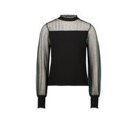 Strickpullover ZERO "Damen mit transparenten Ärmeln", Damen, Gr. 36, schwarz beauty, Strick, Obermaterial: 72% Viskose, 28% Polyester, durchscheinend, festlich, figurbetont normal, eng Bündchen kontra