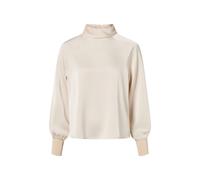 Satinbluse ZERO "Damen Satinbluse mit Stehkragen", Damen, Gr. 40, french oak, Satin, Obermaterial: 60% Polyester (Recycled), 40% Polyester. Ärmelfutter: ohne Futter., glänzend, festlich, figurbetont n