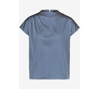 zero - Satinbluse gestreift mit Stehkragen dark blue/white - Gr. - 36