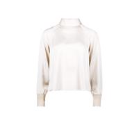 Satinbluse ZERO "Damen Satinbluse mit Stehkragen", Damen, Gr. 40, french oak, Satin, Obermaterial: 60% Polyester (Recycled), 40% Polyester. Ärmelfutter: ohne Futter., glänzend, festlich, figurbetont n