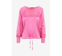 zero Damen Satinbluse mit Strickbündchen 42, Raspberry Velvet