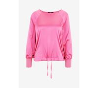 zero - Satinbluse mit Strickbündchen raspberry velvet - Gr. - 36
