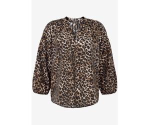 zero - Schlupfbluse mit Leoprint beige/black - Gr. - 36