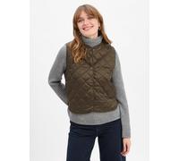 Strickweste ZERO "zero Damen Steppweste mit Knopfleiste", Damen, Gr. 44, deep forest night, Web, Obermaterial: 100% Polyamid. Futter: 100% Polyester. Füllung: 100% Polyester. Ärmelfutter: ohne Futter.