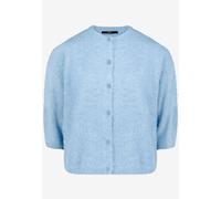 Strickjacke ZERO "Damen mit Knöpfen", Damen, Gr. 40, ashley blau melange, Strick, Obermaterial: 40% Polyacryl, 25% Wolle, 20% Polyamid, 15% Alpaka, oversize normal, Rundhals, Strickjacken Strickjacke,