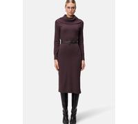 zero Damen Strickkleid mit Gürtel 38, Chocolate Plum