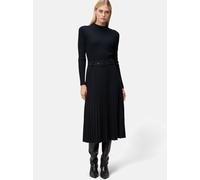 Strickkleid ZERO "Damen Strickkleid mit Faltenrock", Damen, Gr. 42, Normalgrößen, schwarz beauty, Strick, Obermaterial: 75% Viskose, 25% Polyamid. Ärmelfutter: ohne Futter., unifarben, figurbetont lan