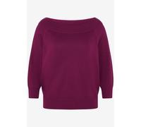 Zero Strickpullover mit Carmenausschnitt Damen Gr. 36 magenta-lila 60% Viskose 40% Baumwolle