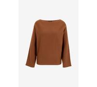 Strickpullover ZERO "Damen mit U-Bootausschnitt", Damen, Gr. 40, bright tobacco, Strick, Obermaterial: 50% Viskose, 30% Polyester, 20% Polyamid, Strukturmuster, figurumspielend normal, U-Boot-Ausschni