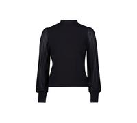Strickpullover ZERO "Damen mit Spitzenärmeln", Damen, Gr. 44, schwarz (schwarz beauty), Strick, Obermaterial: 72% Viskose, 28% Polyester. Füllung:, unifarben, figurbetont normal, weit Bündchen, Pullov