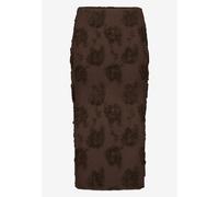 Zero Midirock – Damen mit elastischem Bund – Chocolate Plum – Gr. 40 – 90% Polyester/10% Elasthan