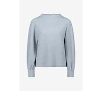 zero - Sweatshirt strukturiert Stehkragen Light Blue Melange - Gr. - 40