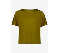 T-Shirt ZERO "Damen mit U-Boot-Ausschnitt", Damen, Gr. 42, grün (fir grün), Satin, Obermaterial: 95% Viskose, 5% Elasthan, figurumspielend normal, Shirts T-Shirt, Material (86278222-42) fir grün