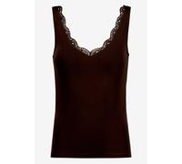 zero - Top mit Spitze braun - Gr. - 40