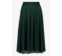 Zero Tüllrock Midirock Damen – elastischer Bund, transparent, 100% Polyester – grün forest Gr. 36