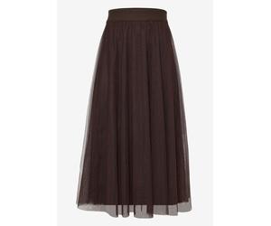 zero - Tüllrock mit Falten chocolate plum - Gr. - 34