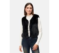 Jackenblazer ZERO "Damen Weste in Felloptik", Damen, Gr. M, schwarz beauty, Obermaterial: 100% Polyester. Ärmelfutter: ohne Futter., unifarben, figurbetont hüftlang, Blazer, Plain/ohne Details (974413