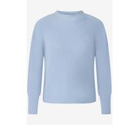 Strickpullover ZERO "Damen mit Ballonärmeln", Damen, Gr. 38, soft chambray, Strick, Obermaterial: 50% Baumwolle, 50% Polyacryl, unifarben, figurumspielend normal, weit Bündchen krempelbar, Pullover St