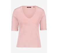 Zero Damen Kurzarmshirt Basic mit V-Ausschnitt 95% Baumwolle/5% Elasthan Gr. 38 Bridal Rose
