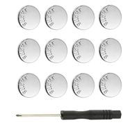 Zerodeko 12 Stück Jeansknöpfe aus Messing 17mm Nagelloser Hosenknopf mit Schraubendreher Silber zum Schnellen Anbringen für Jeanshosen und Hemden