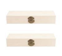Zerodeko 2 Stück Holz Stiftebox für Schüler als Federmäppchen | Beige, Polierte Rundungen, Verblasst nicht Leicht, Selbstgemacht Geeignet, Einfache Retro Optik, für Schulbedarf