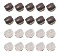 Zerodeko 20 Stück-Pack Schalknöpfe Damen Rutschfeste Kleidungssicherung für Bluse Rock Cardigan Kunststoff Stahl Mix 1,1cm Bunt