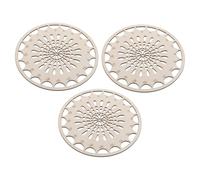 Zerodeko 3 Stück Garnorganisator aus Naturholz Tragbare Aufbewahrungsschalen für Stickgarn Verwicklungsfreie Garnhalter Multifunktional für Kreuzstich und Nähzubehör