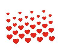 Zerodeko 32 Stück Teiliges Rotes Herz Bügelflicken Bestickte Aufnäher zum Aufbügeln und Aufnähen DIY Applikationen für Jacken Jeans Taschen Rucksäcke Romantische Valentinstags deko