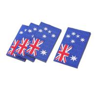 Zerodeko 4 Stück pack Australien Flagge Aufnäher zum Aufbügeln Gestickte Flaggenapplikationen aus Strapazierfähigem Material für Jacken Hüte und Rucksäcke Einfache Anbringung