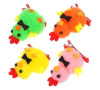 Zerodeko 4 Stück pack Niedliche Haarspangen mit Kükenmotiv aus Wollball und Eisen Weich und Angenehm Resistent gegen Verblassen für Ostern Kinderpartys