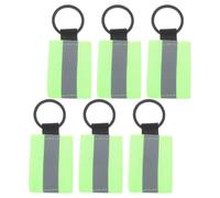 Zerodeko 6 Stück Reflektierende Schlüsselanhänger für Rucksack Hohe Sichtbarkeit bei Nacht Leichte Warnmarkierung Schnell zu Befestigen Robustes Design für Outdoor Sport und Alltag