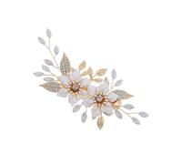 Zerodeko Brauthaarnadel aus Legierung Goldfarben Haarschmuck mit Blumenmuster Kristall Haaraccessoire für Hochzeit Brautfrisur und Festliches Styling