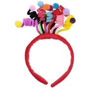 Zerodeko Buntes Haarband mit Feder und Tentakelform aus Stoff 1 Stück Festlicher Haarschmuck für Weihnachtsfeier und Partyzubehör