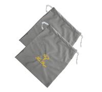 Zerodeko Haartrockner Tasche 2 Stück mit Kordelzug Baumwollbeutel 22X25cm Bestickt Faltbar für Reise und Tägliche Anwendung