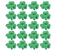 Zerodeko Kleeblatt Pailletten Aufnäher 20 Stück Grün Selbstklebend Selbstgemacht Festtagsdeko St Patrick's Day Kleidung Patches