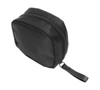 Zerodeko Kleiner Kosmetiktasche S Kompakt Robustes Material Reise Kulturbeutel für Damen Tragbarer Schminktasche Schwarz mit Rotem Innenfutter