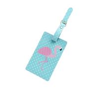 Zerodeko Kreativer Flamingo Kofferanhänger aus Pvc mit Schlaufe zur Einfachen Identifikation von Gepäck und Tasche Einzigartiges Design für Flugreisen und Urlaub
