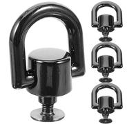 Zerodeko Metall D Ringe mit Schraubbolzen 4 Stück 1 Zoll 360 Grad Drehbar für Rucksäcke und Taschenherstellung Selbstgemacht Zubehör