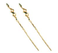 Zerodeko Schlangen Haarstäbchen mit Strassverzierung 2 Stück aus Zinklegierung Minimalistischer Vintage Schmuck Retro Stil für Damen für Festival Feiern und Selbstgemacht Frisuren