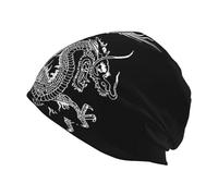 zerosevenee Drachen-Beanie-Mütze für Herren, Sportmütze, coole Strickmütze für Damen und Herren, Outdoor, Dragon 02, Einheitsgröße