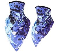 Zerotwo Damen Mundschutz Halstuch Bandana Cap Biker Kopftuch UV-Schutz Atmungsakti Tuch Schlauchschal Face Shield Sturmhauben & Masken Multifunktionstuch Motorradmaske Sturmmaske (F)