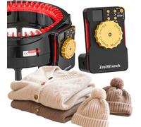 ZestWrench Elektrischer Strickmaschinen-Adapter für Addi-Strickmaschine 46, LCD-Panel und Reihenzähler, flacher/kreisförmiger Dual-Modus, Motorzubehör mit variabler Geschwindigkeit für die meisten