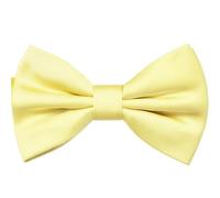 ZEYMINER Herren-Fliege, Satin-Fliege, formelle Smoking-Anzug-Fliege, Hochzeitsfliege, Kinder, Babys, Jungen und Erwachsene, verstellbare Fliege, gelb, L